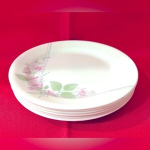 6 Corelle Veranda white plate set of 6 Salad plate 7”. Made in USA.